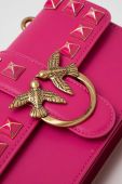 Шкіряна сумочка Pinko колір рожевий (3543230)