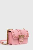 Шкіряна сумочка Pinko колір рожевий (3208022)