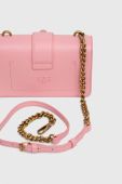 Шкіряна сумочка Pinko колір рожевий (3208022)