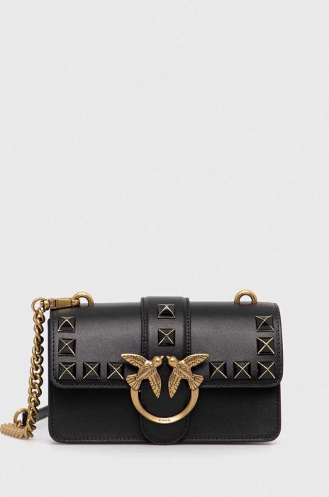 Шкіряна сумочка Pinko колір чорний (3208023)