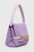Замшева сумочка Victoria Beckham колір фіолетовий