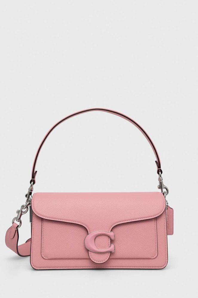 Шкіряна сумочка Coach колір рожевий (2975735)