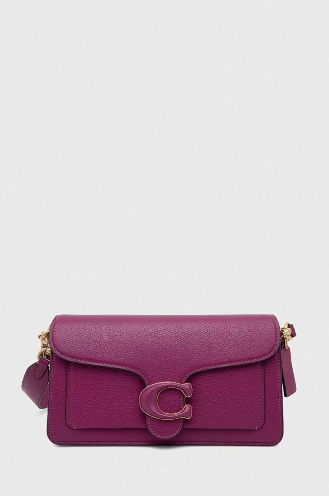 Шкіряна сумочка Coach Tabby Shoulder Bag 26 колір фіолетовий
