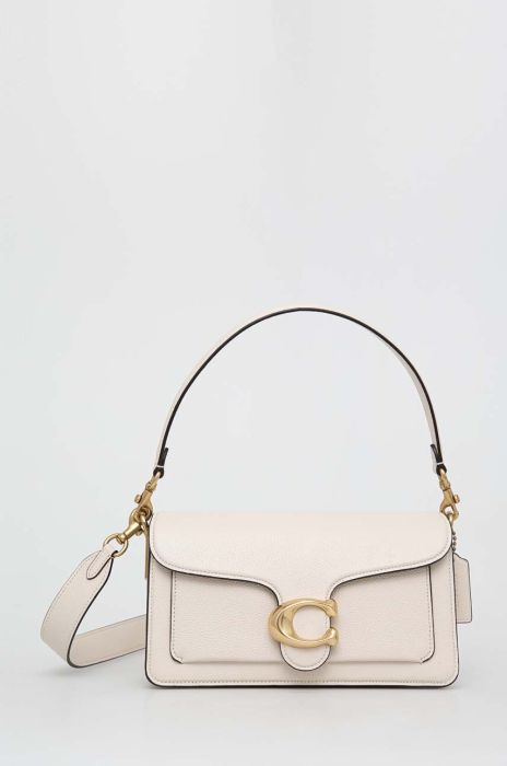 Шкіряна сумочка Coach Колір бежевий колір бежевий (2971712)