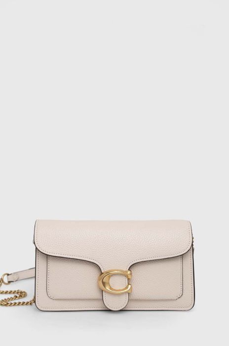 Шкіряна сумочка Coach Колір бежевий колір бежевий (2971719)