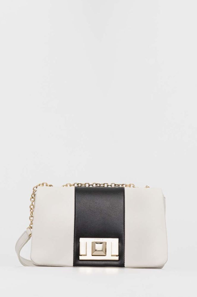 Шкіряна сумочка Furla колір білий (3079044)