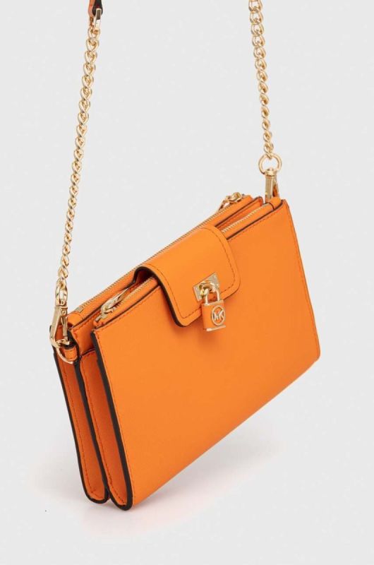 Шкіряна сумочка MICHAEL Michael Kors колір помаранчевий (3071889) фото 2