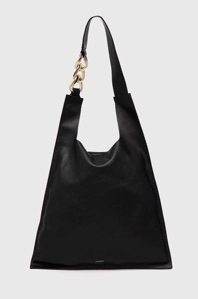 Шкіряна сумочка Alohas колір чорний (3151804)