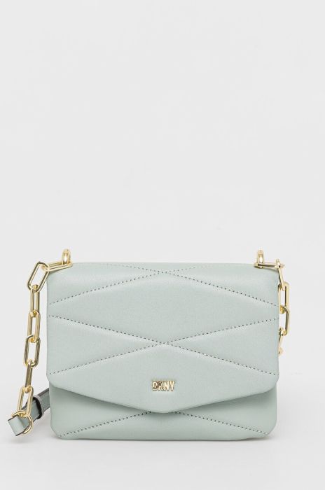 Шкіряна сумочка Dkny колір бірюзовий (3163796)