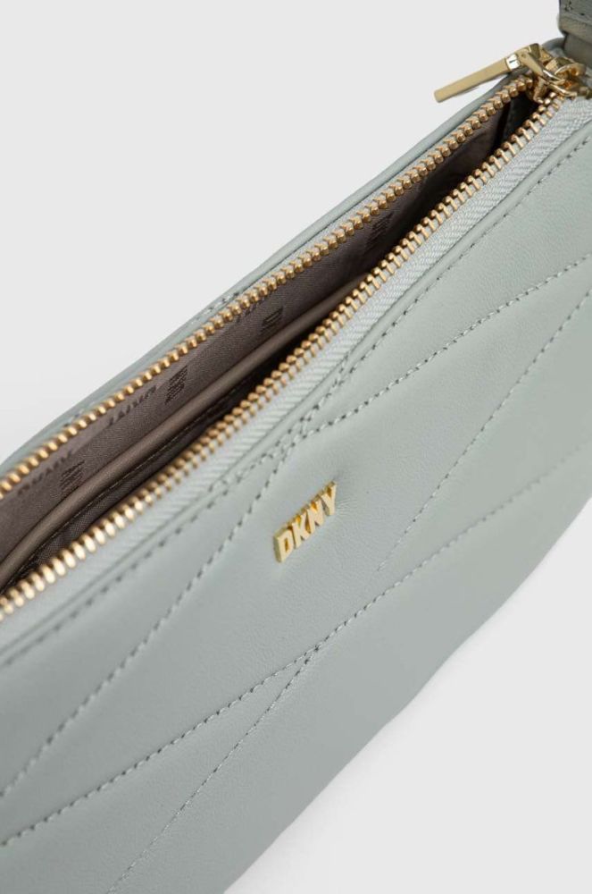 Шкіряна сумочка Dkny колір бірюзовий (3167658) фото 5