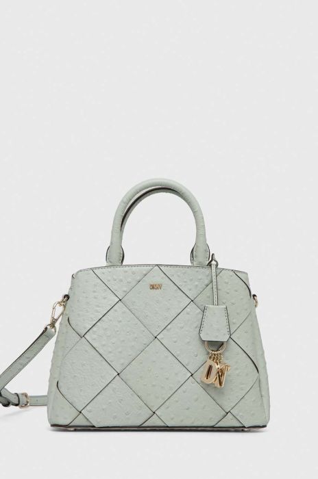 Шкіряна сумочка Dkny колір бірюзовий (3163808)
