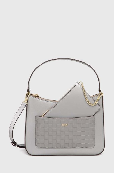 Шкіряна сумочка Dkny колір сірий (3160021)