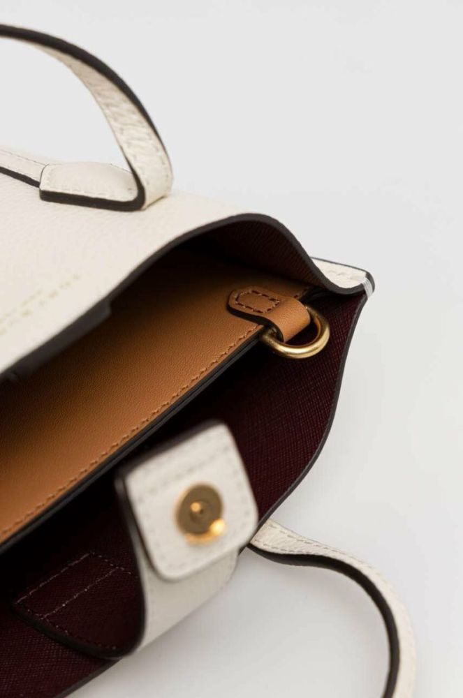 Шкіряна сумочка Tory Burch колір бежевий (3029061) фото 5