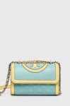 Шкіряна сумочка Tory Burch колір блакитний (3107036)