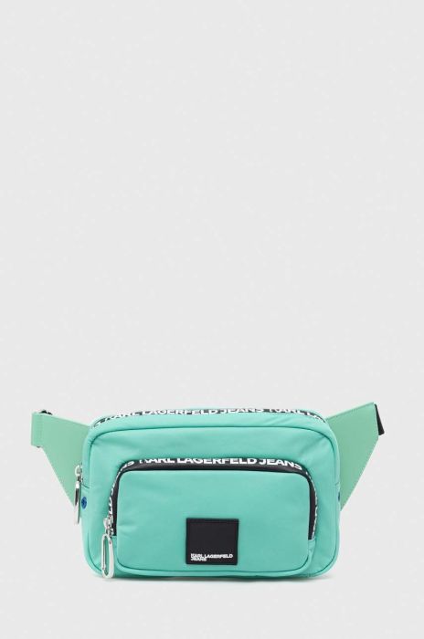 Сумка на пояс Karl Lagerfeld Jeans колір бірюзовий