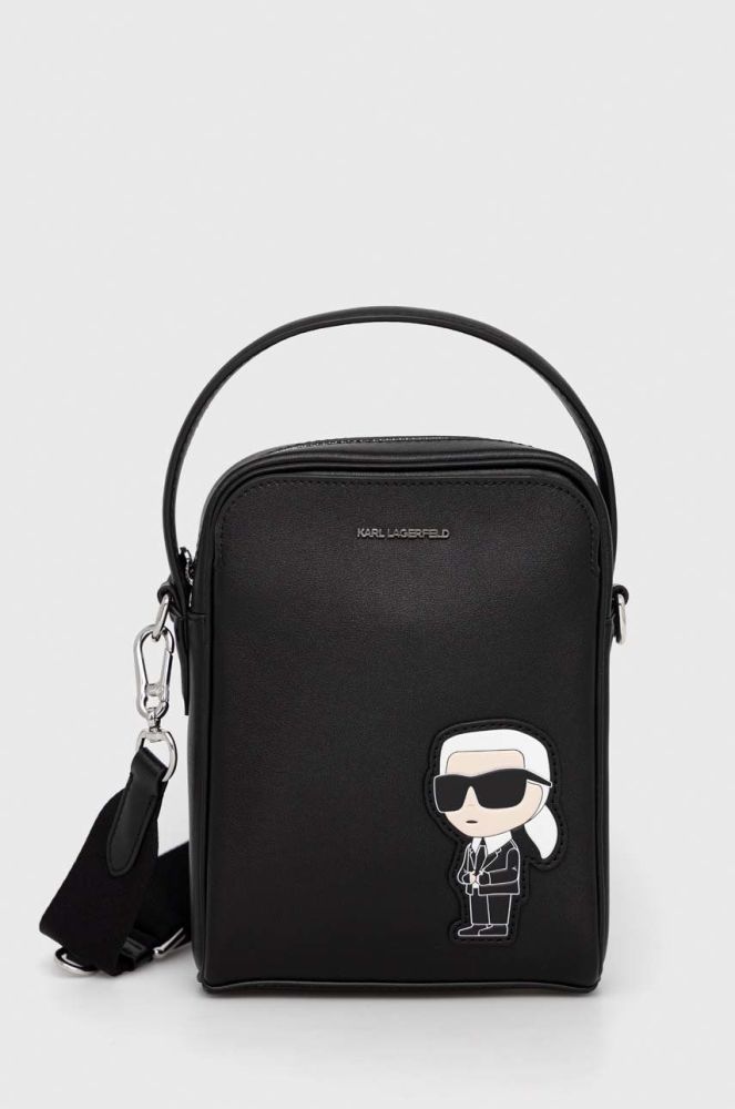 Шкіряна сумка Karl Lagerfeld колір чорний (2897027)