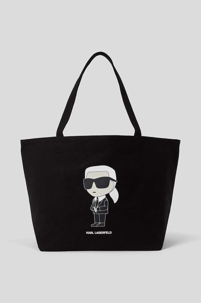 Бавовняна сумка Karl Lagerfeld колір чорний