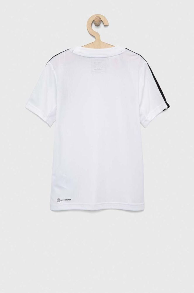 Дитяча футболка adidas U TR-ES 3S колір білий з аплікацією фото 2