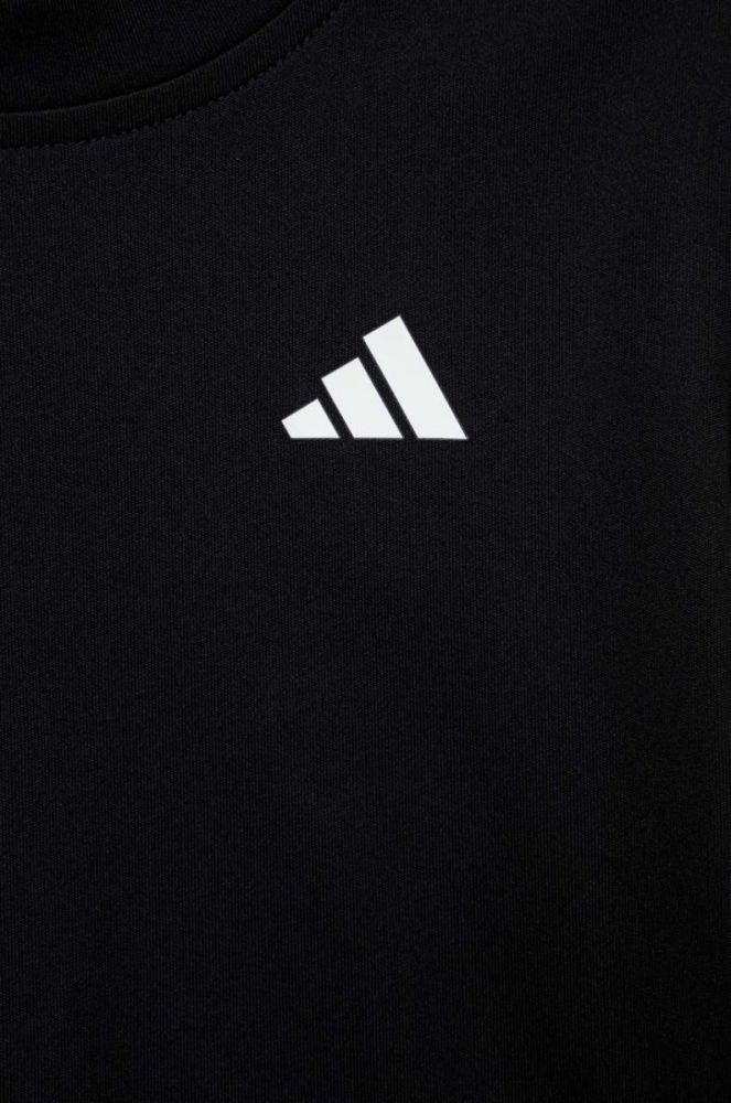 Дитяча футболка adidas Performance колір чорний однотонний фото 3