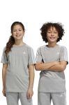 Дитяча футболка adidas U 3S колір сірий однотонна