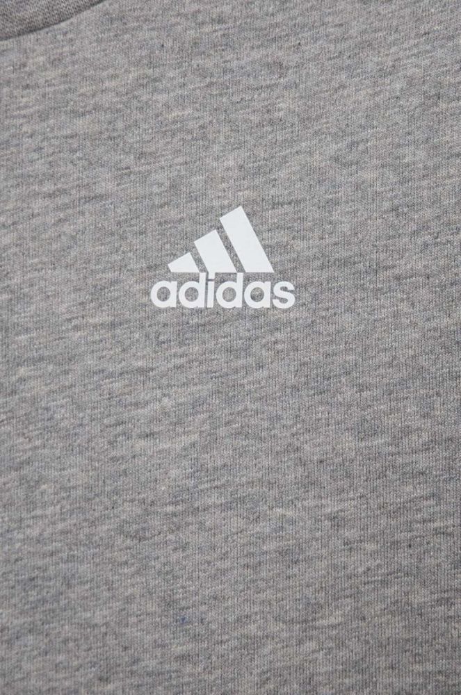 Дитяча футболка adidas U 3S колір сірий однотонна фото 4