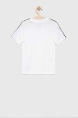 Дитяча бавовняна футболка adidas U 3S колір білий з аплікацією