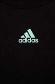 Дитяча бавовняна футболка adidas U 3S CB TEE колір чорний візерунок