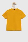 Дитяча бавовняна футболка Tommy Hilfiger колір помаранчевий однотонний