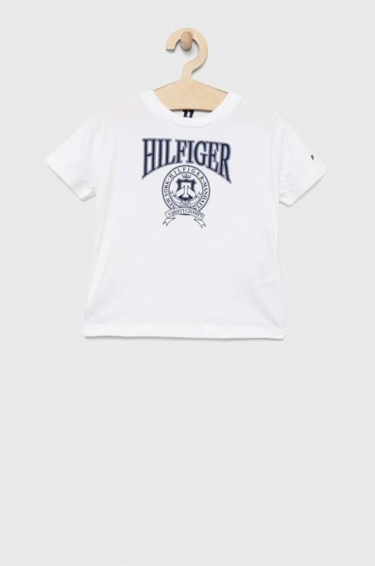 Дитяча футболка Tommy Hilfiger колір білий візерунок (2897029)