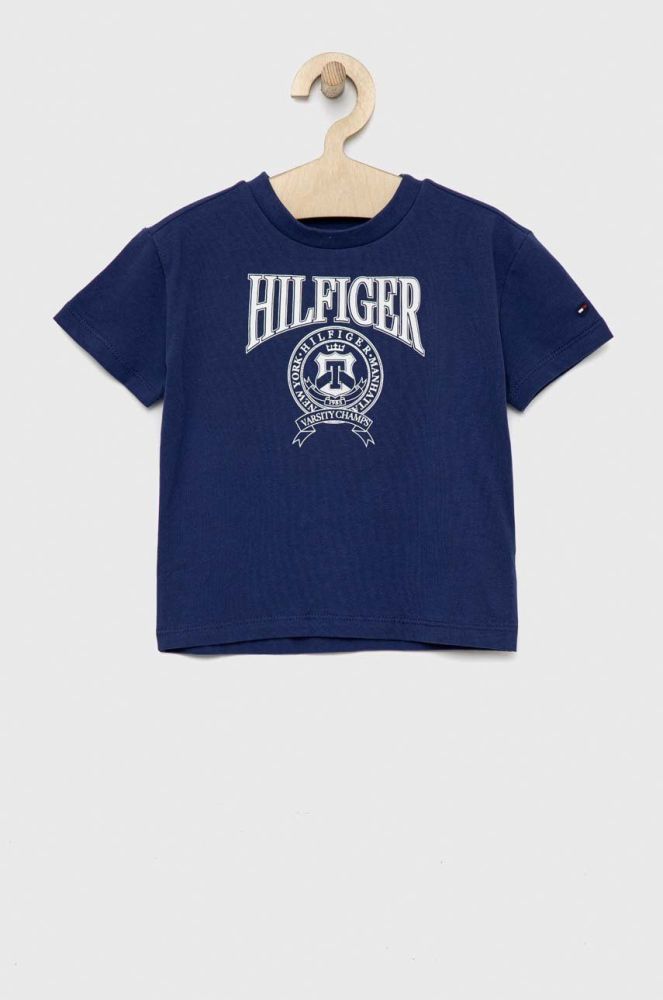 Дитяча футболка Tommy Hilfiger колір синій візерунок (2897048)