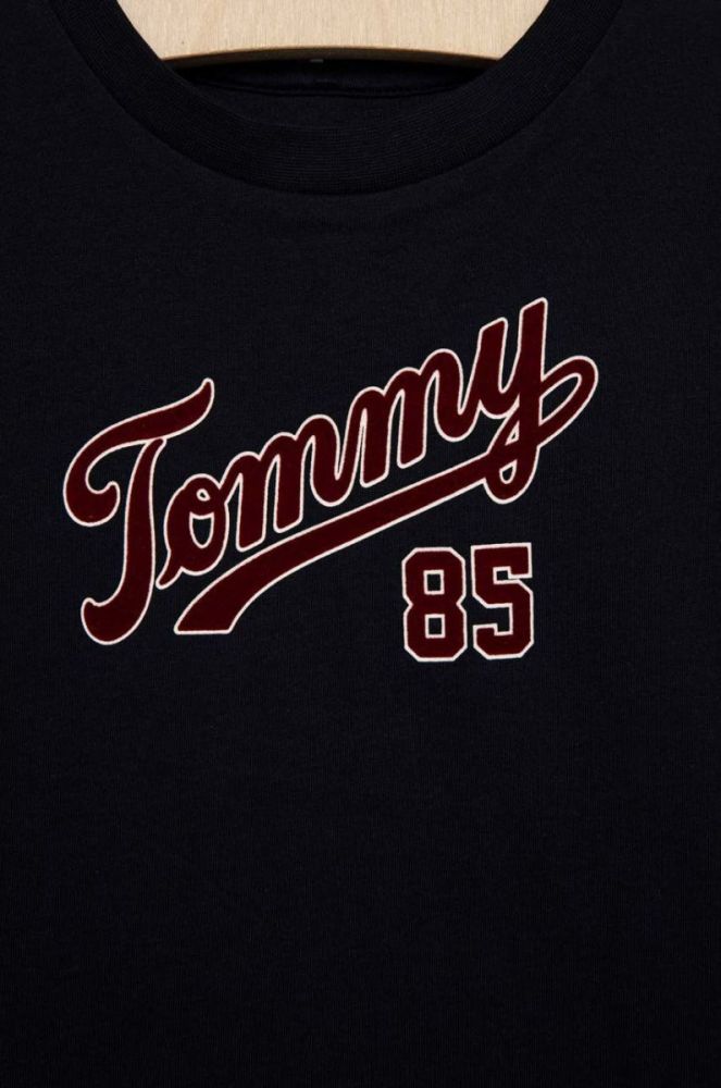 Дитяча бавовняна футболка Tommy Hilfiger колір синій з принтом (2891433) фото 3