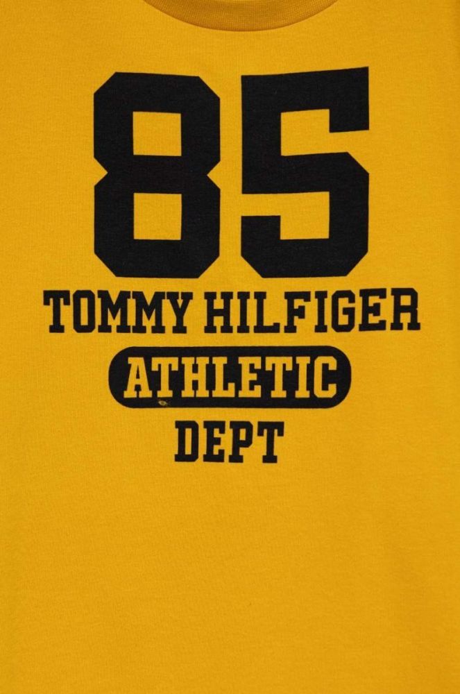 Дитяча футболка Tommy Hilfiger колір жовтий з принтом фото 3
