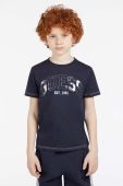 Дитяча футболка Guess колір синій меланж (2883309)