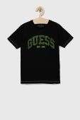 Дитяча футболка Guess колір чорний меланж (2883331)