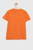 Дитяча бавовняна футболка Guess колір помаранчевий з принтом (2878187)