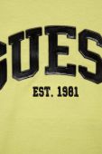 Дитяча бавовняна футболка Guess колір зелений візерунок (2883361)