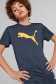 Дитяча футболка Puma ACTIVE SPORTS Poly Cat Tee B з принтом колір блакитний