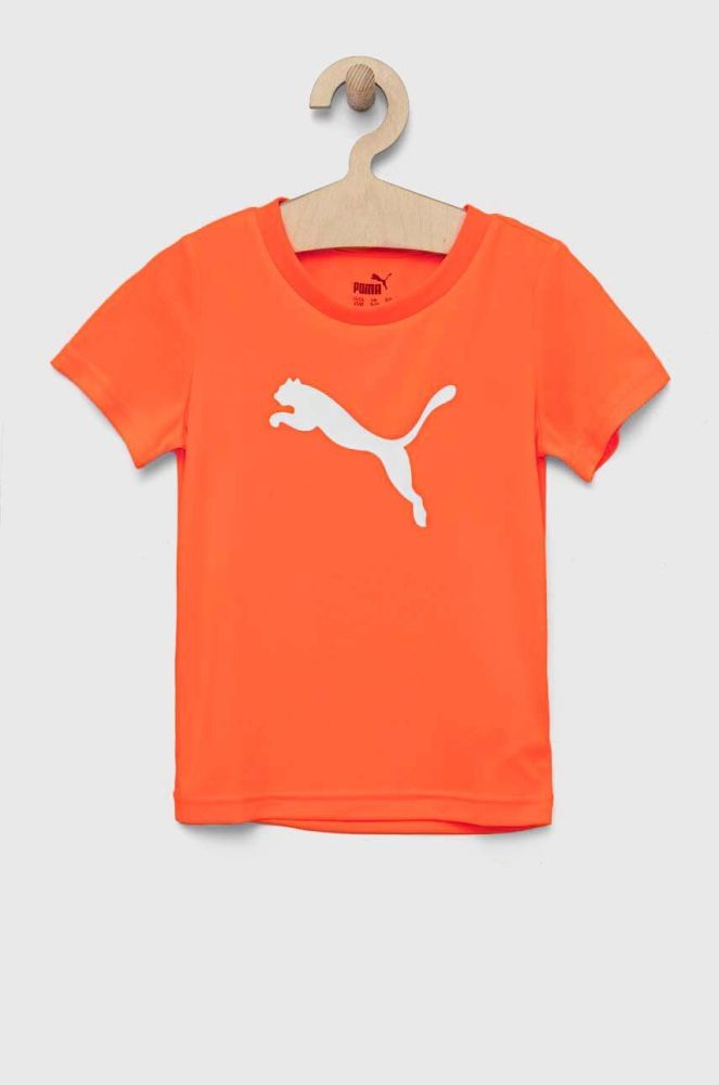 Дитяча футболка Puma ACTIVE SPORTS Poly Cat Tee B колір помаранчевий з принтом
