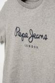 Дитяча бавовняна футболка Pepe Jeans колір сірий з принтом (2936355)