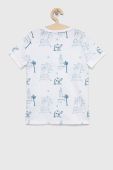 Дитяча бавовняна футболка Guess колір білий візерунок (3029083)