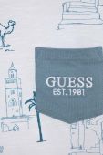 Дитяча бавовняна футболка Guess колір білий візерунок (3029083)