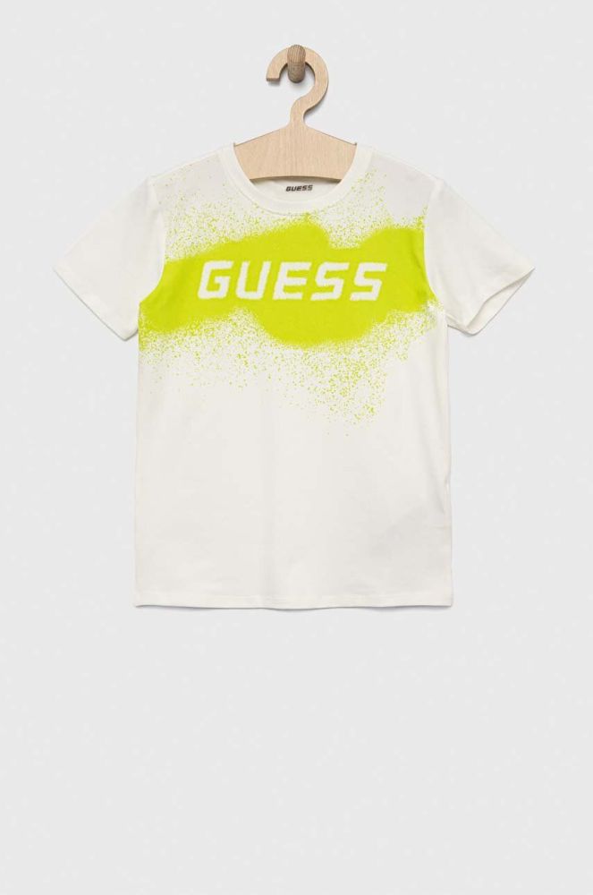 Дитяча футболка Guess колір білий з принтом (3046426)