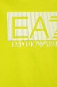 Дитяча бавовняна футболка EA7 Emporio Armani колір зелений з принтом (2898374)