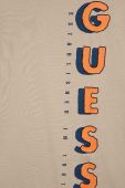 Дитяча бавовняна футболка Guess колір бежевий з принтом (3046473)