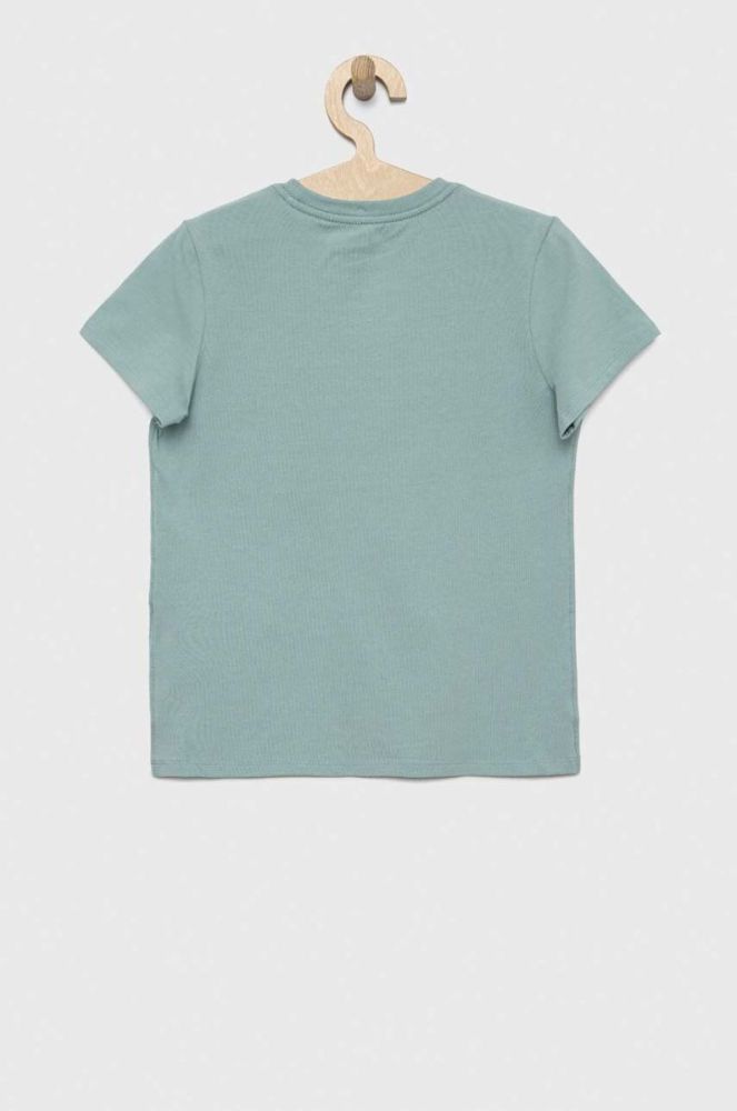 Дитяча футболка Guess колір бірюзовий з принтом фото 3