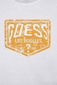 Дитяча бавовняна футболка Guess колір білий з принтом (3133434)