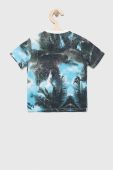 Дитяча бавовняна футболка Guess візерунок колір блакитний (3133451)