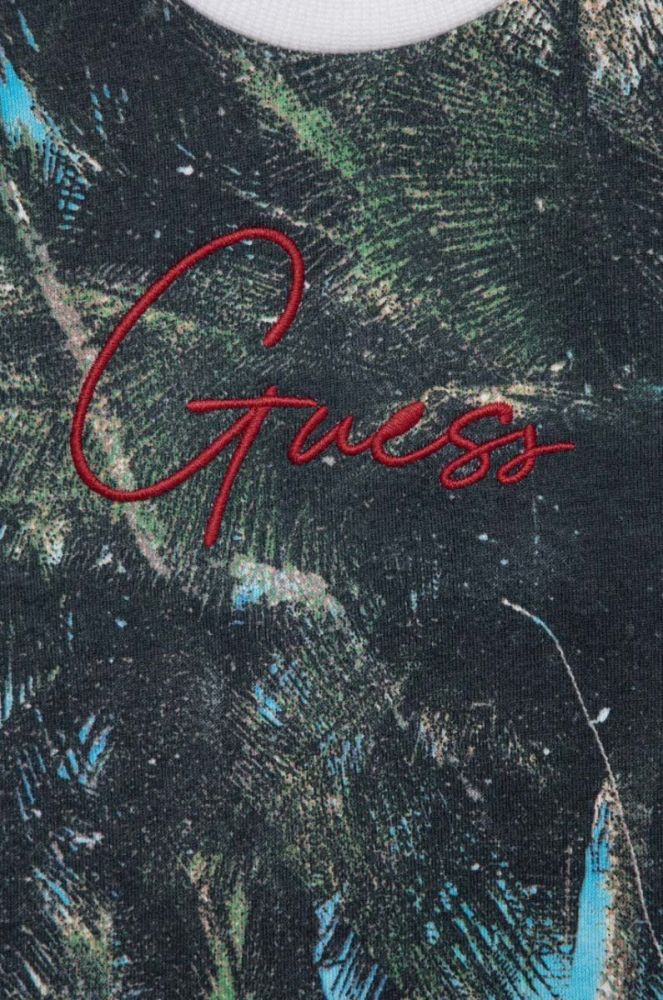 Дитяча бавовняна футболка Guess візерунок колір блакитний (3133451) фото 3