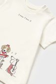 Бавовняна футболка для немовлят Mayoral колір білий з принтом (2936436)