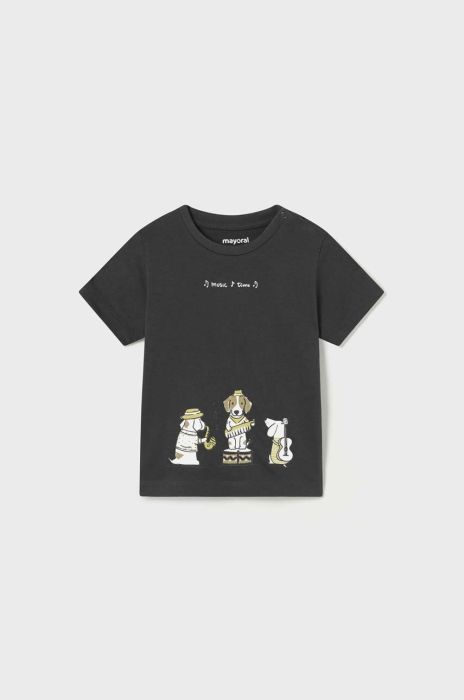 Бавовняна футболка для немовлят Mayoral колір синій з принтом (2936443)